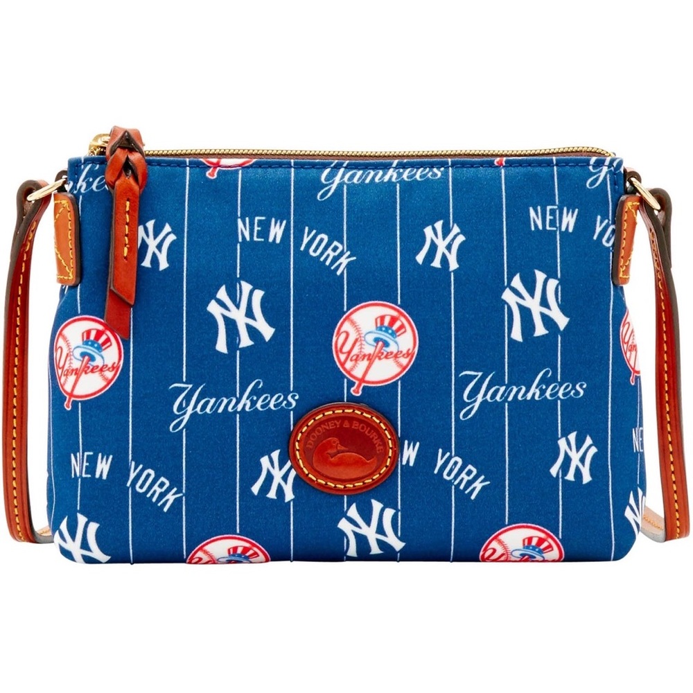 ✨ NWT Dooney & Bourke MLB New York Yankees Crossbody Pouchette | Navy & Tan ⚾👜